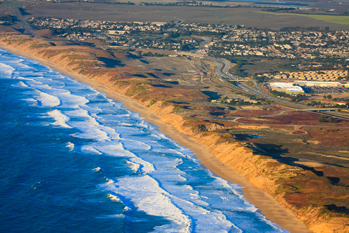 View of Fort Ord Dunes by air