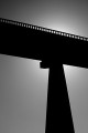 Silhouette of a bridge.