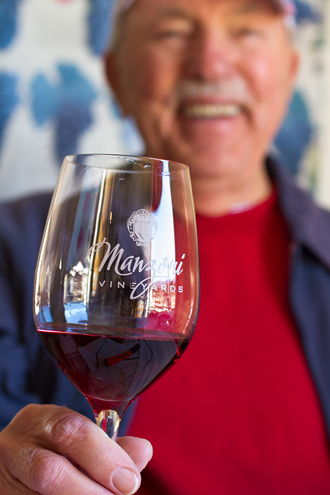 Monterey County wine lovers celebrate Valentines Day at Manzoni Vineyards along the River Road Wine Trail through the heart of Steinbeck Country. 