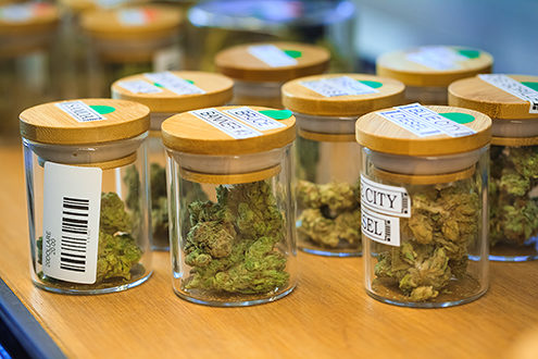 Retail cannabis in an Oregon dispensary. 
